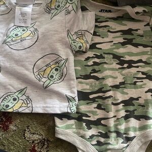 Star Wars Gray and Green Bodysuits